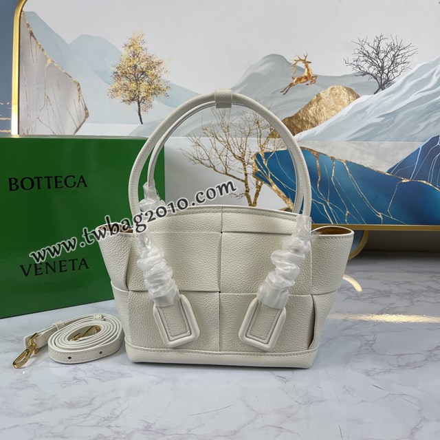 Bottega veneta高端女包 KF008 寶緹嘉荔枝紋石膏白arco29 BV經典款mini手拎肩背包  gxz1222